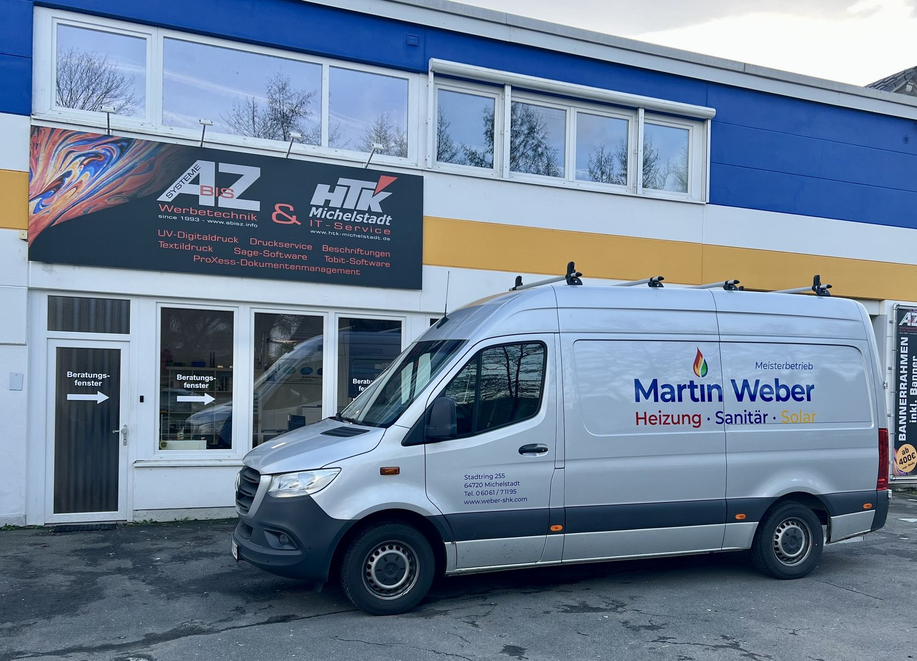 Servicefahrzeug von Martin Weber Heizung Sanitär Solar in Michelstadt